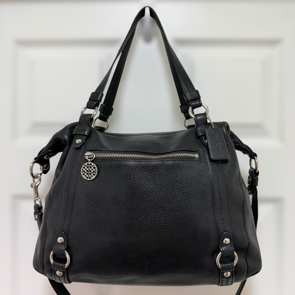 Coach Alexandra Hobo | Black Pebbled Leather | 2013 | Excellent Condition 👜✨ - Picture 1 of 16